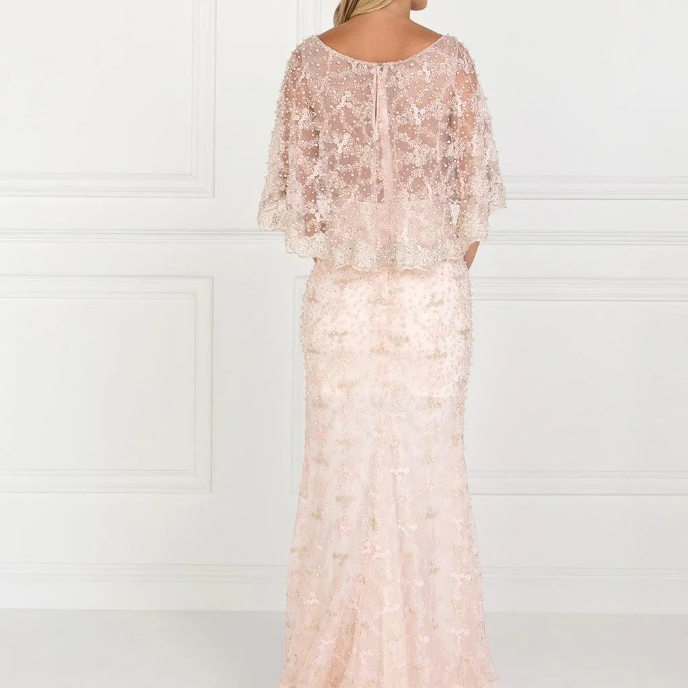 MESH LONG MERMAID PROM DRESS GL1535 - Picture 3 of 4